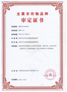 联邦4号审定证书