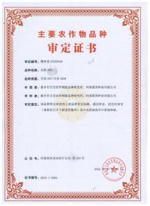 百联2063审定证书